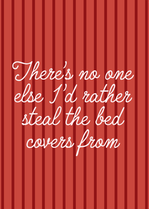 Funny Love Greeting Card Red Striped Design