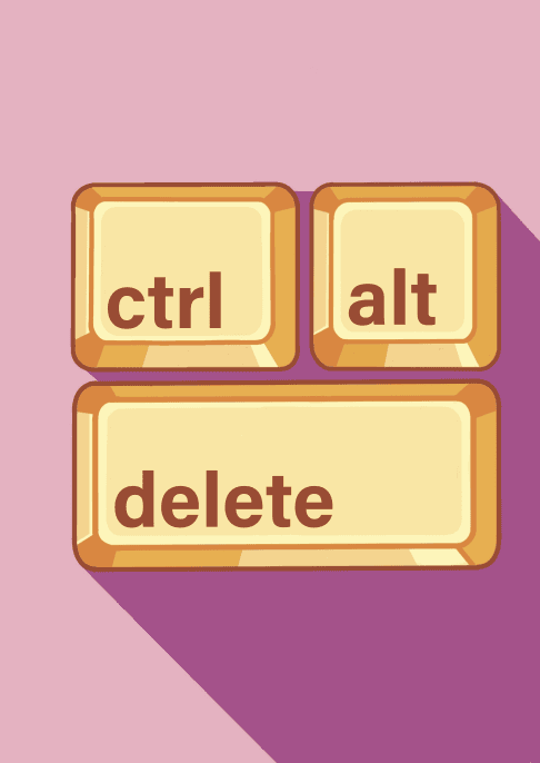 Funny Birthday Card Retro Keyboard Design