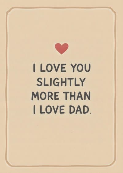 Funny Love Card Heart Design Modern and Sweet