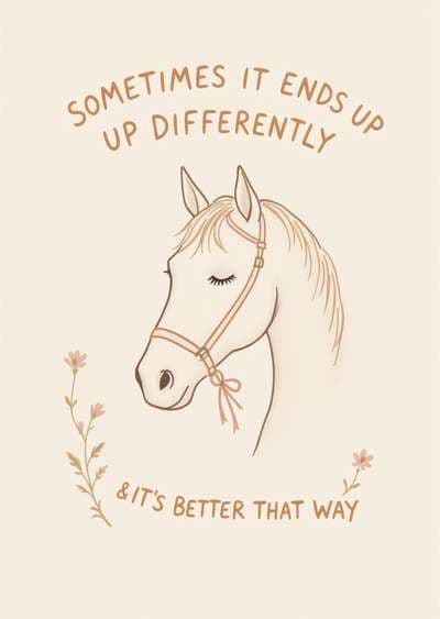 Inspirational Horse Greeting Card Illustrated Elegance