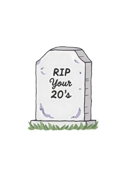 Funny 30th Birthday Card Tombstone Design