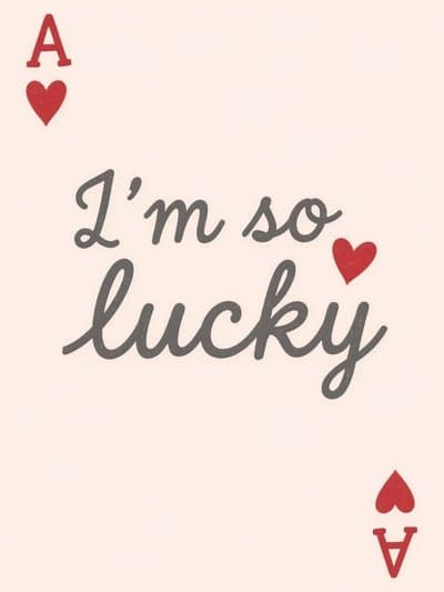 Lucky Greeting Card Modern Ace of Hearts Theme