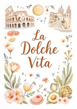 Italian Illustrated Modern Greeting Card