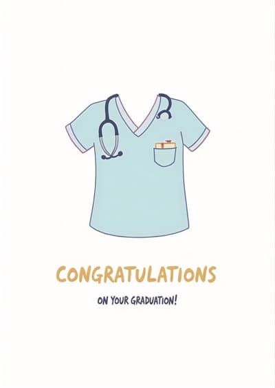 Nurse Graduation Card Cute Stethoscope Design