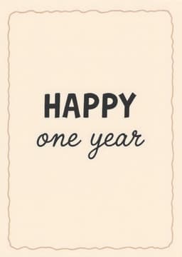 Anniversary Greeting Card Modern Minimalist Design