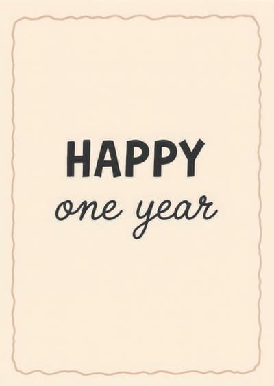 Anniversary Greeting Card Modern Minimalist Design