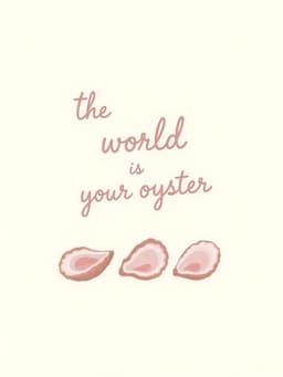 Inspirational Greeting Card Modern Oyster Design