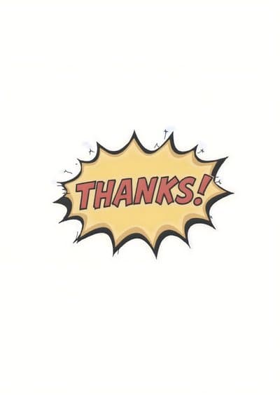 Thank You Card Comic Style Modern Design