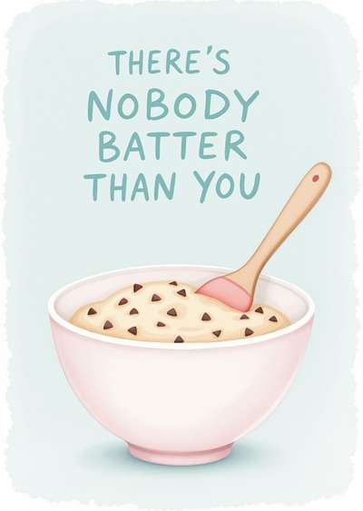 Funny Greeting Card Cookie Dough Pun Cute Baking Design