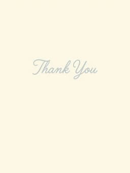Thank You Card Elegant Minimalist Design