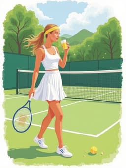 Tennis Greeting Card Modern Illustrated Design
