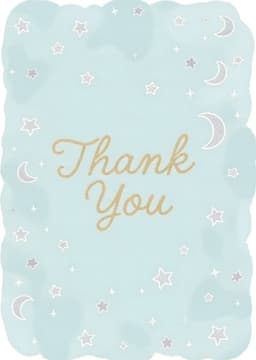 Thank You Card Starry Sky Design Modern