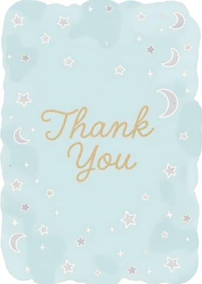 Thank You Card Starry Sky Design Modern
