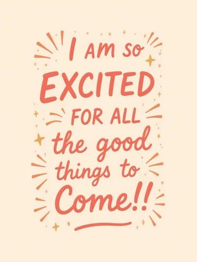 Inspirational Greeting Card with Excited Starburst Design