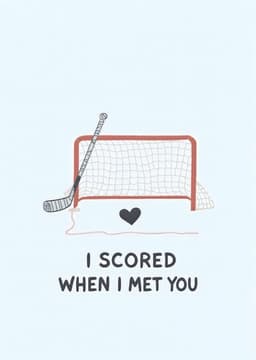 Funny Love Greeting Card I Scored When I Met You