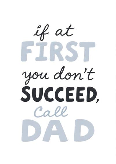 Funny Dad Greeting Card Modern Typography