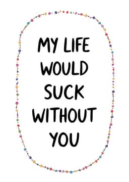 Funny Love Greeting Card Colorful Dotted Border