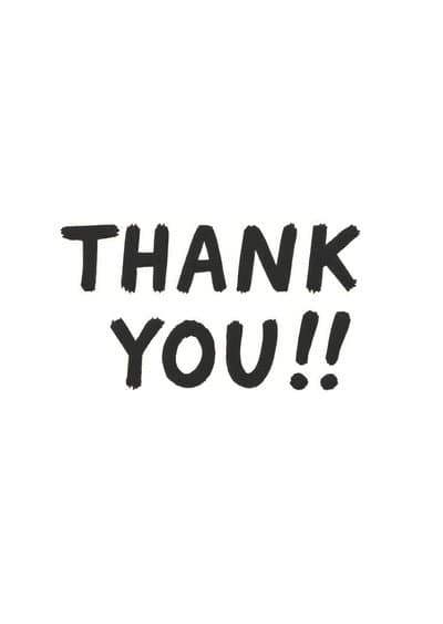 Thank You Greeting Card Bold Design Modern Stationery