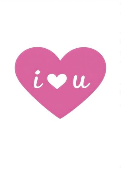 Romantic Greeting Card Pink Heart Modern Design