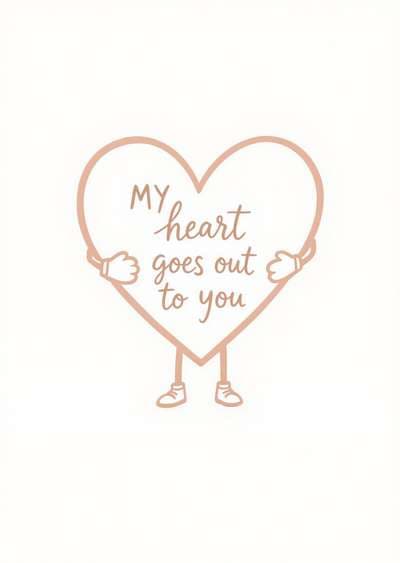 Heartfelt Greeting Card Cute Hand-Drawn Style