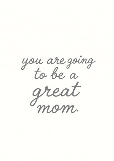 New Mom Greeting Card Modern Typography