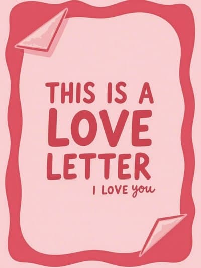 Romantic Love Letter Card Cute Modern Design