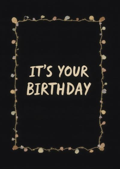 Funny Birthday Card Boho Floral Border