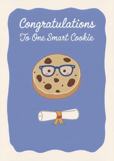 Funny Graduation Card Smart Cookie Design