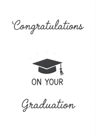 Graduation Greeting Card Modern Cap Design
