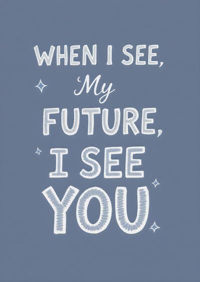Romantic Greeting Card Modern Future Love