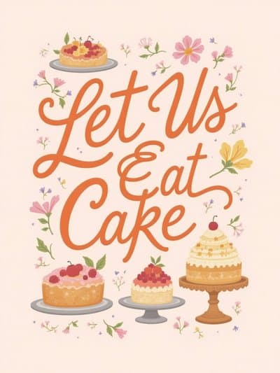 Funny Birthday Greeting Card Floral Cake Design