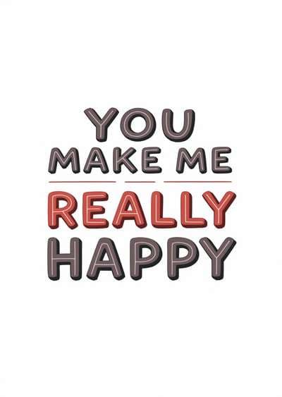 Romantic Greeting Card Modern Lettering Design