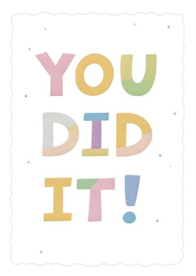 Congratulations Greeting Card Pastel Modern Design