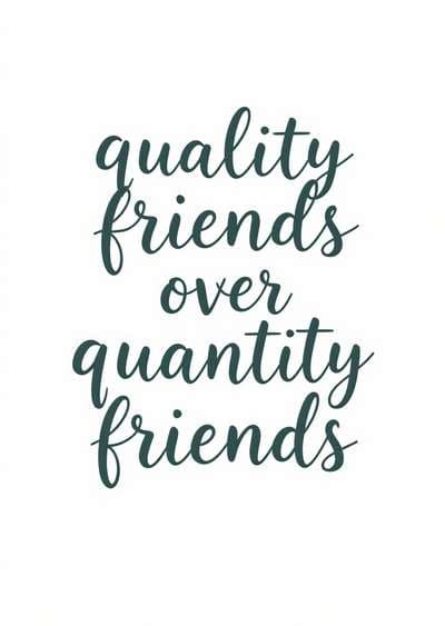 Friendship Greeting Card Handlettered Minimalist Design