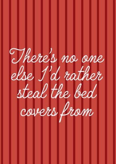 Funny Love Greeting Card Red Striped Design