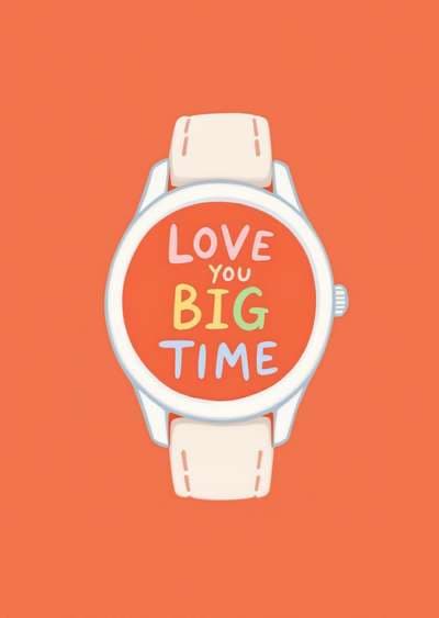 Funny Love Card with Watch Design