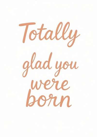 Funny Birthday Card Modern Handwritten Design
