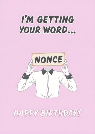 Funny Birthday Card with Playful Word Game Twist