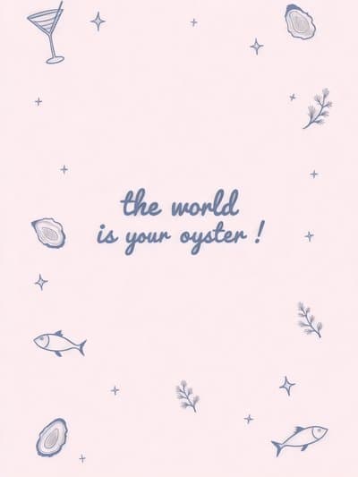 Motivational Greeting Card Cute Oyster Design