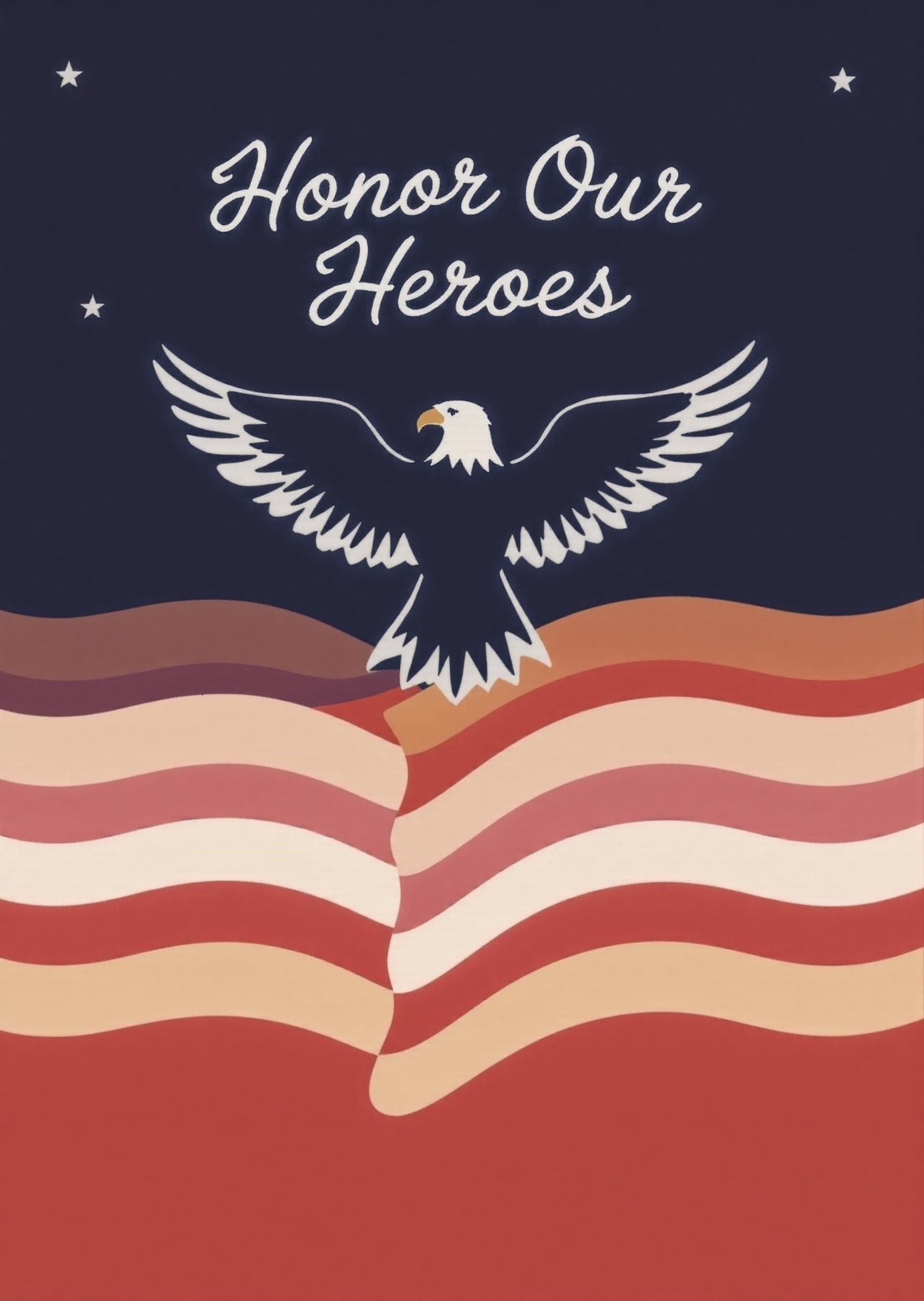Patriotic Greeting Card with Bold Eagle Design
