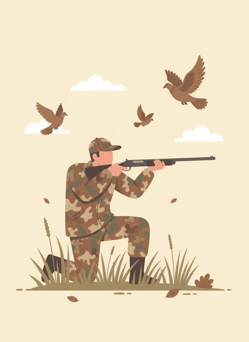 Hunter Birthday Card Aim High Illustrated