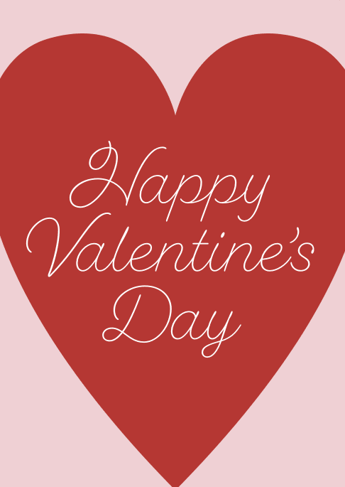 Valentines Day Card Happy Valentines Day Modern Heart Design