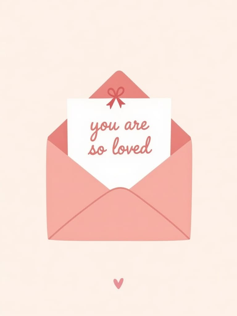 Love Greeting Card You Are So Loved Modern Design
