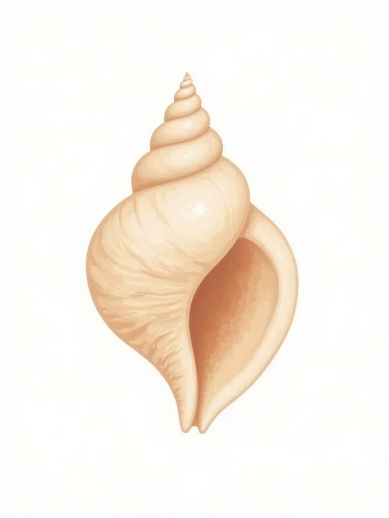 Seashell Illustration Greeting Card Modern Design