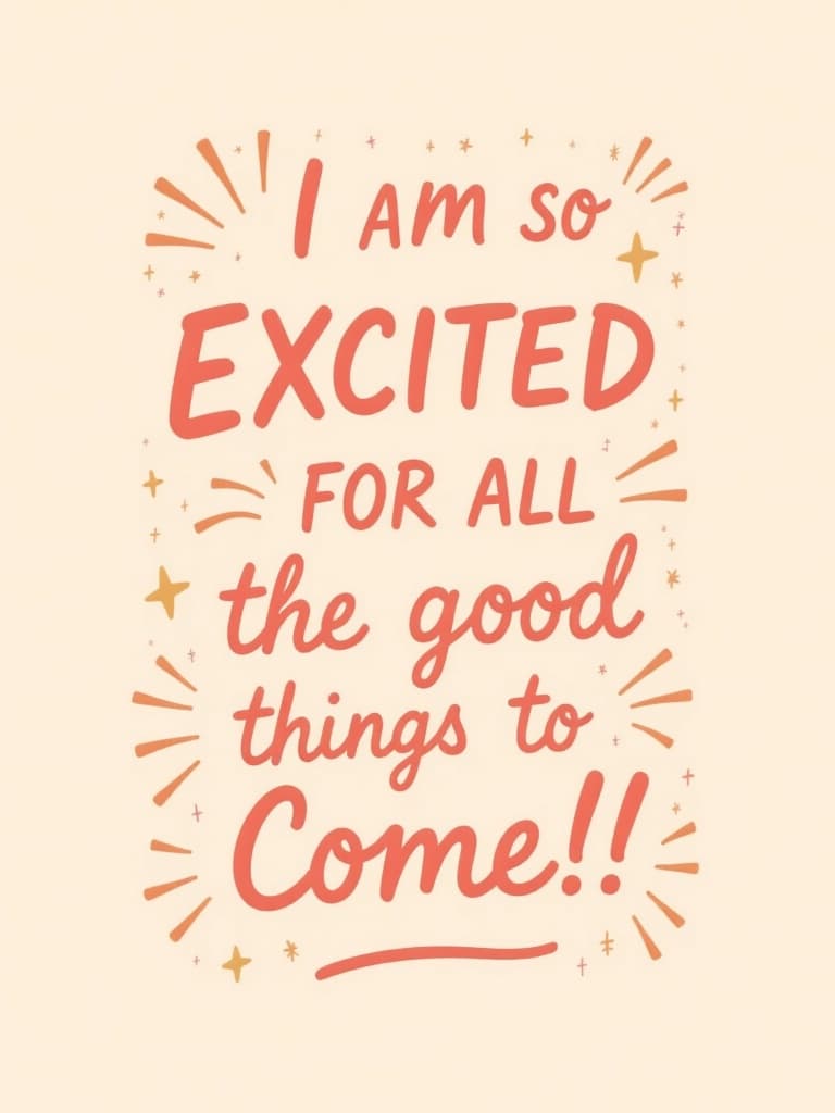 Inspirational Greeting Card with Excited Starburst Design