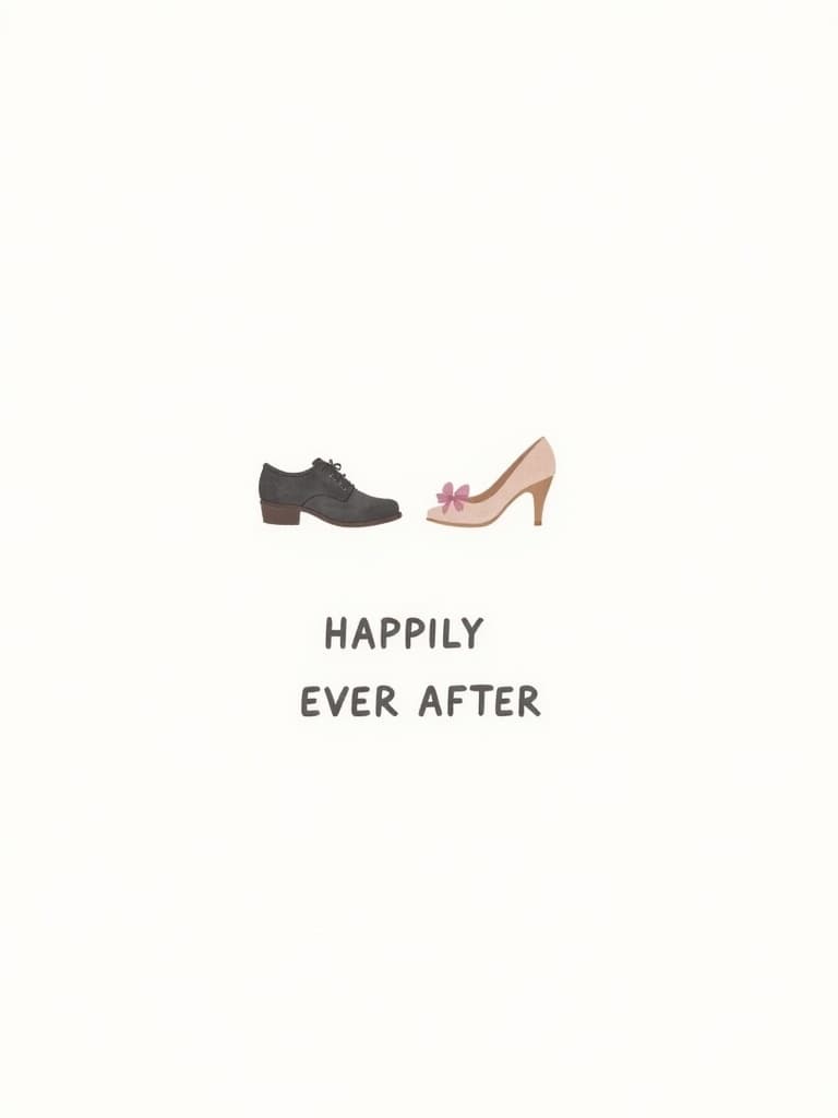 Wedding Greeting Card Modern Shoe Design