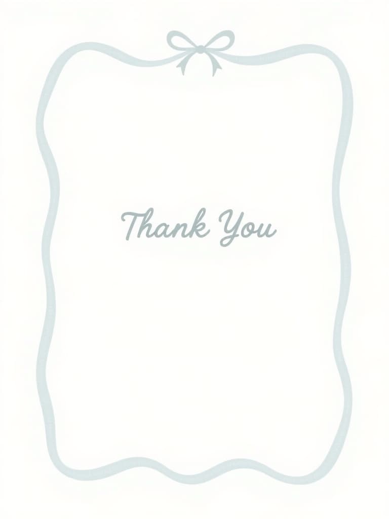 Thank You Greeting Card with Elegant Border