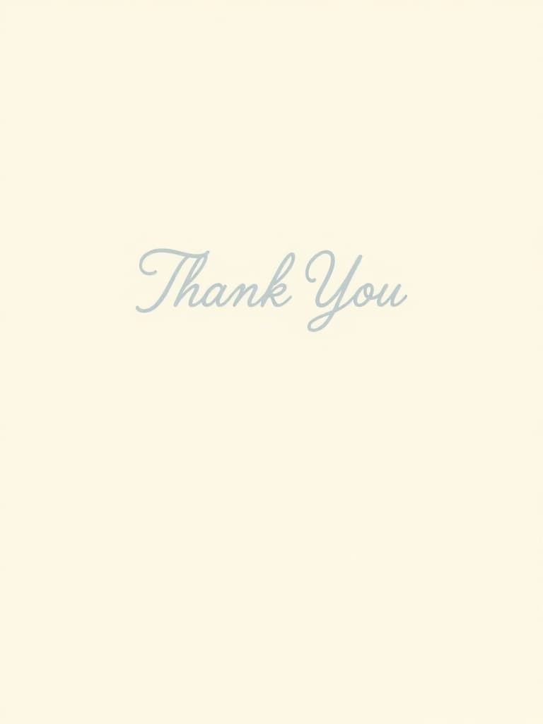 Thank You Card Elegant Minimalist Design