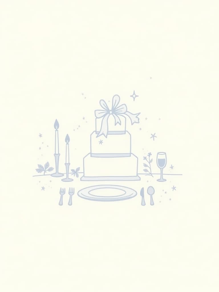 Elegant Wedding Greeting Card Modern Cake Design