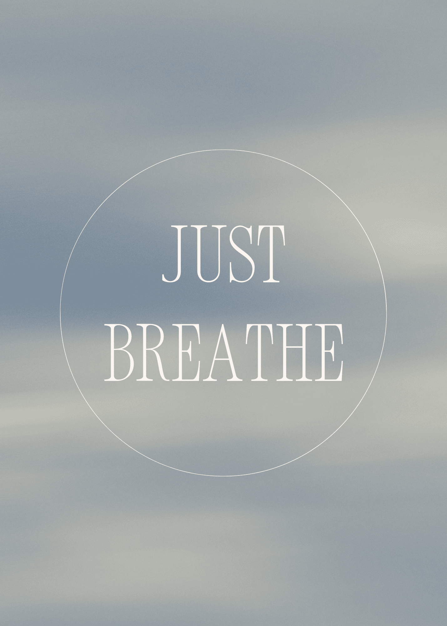 Mindfulness Greeting Card Soothing Sky Theme